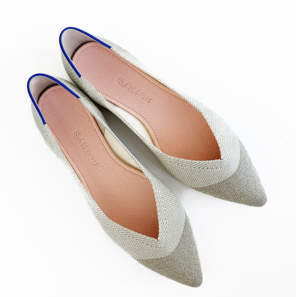 Rothy's Shoes - Rothy’s The Point Flats Women’s Shoe in Diamond Metallic Size 8.5 NEW in BOX